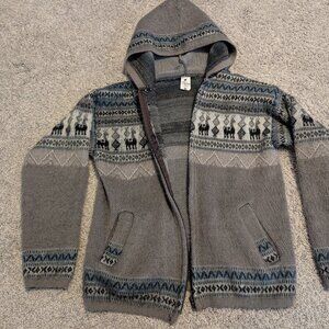 Alpaca kids hoodie, made in Peru, size 10